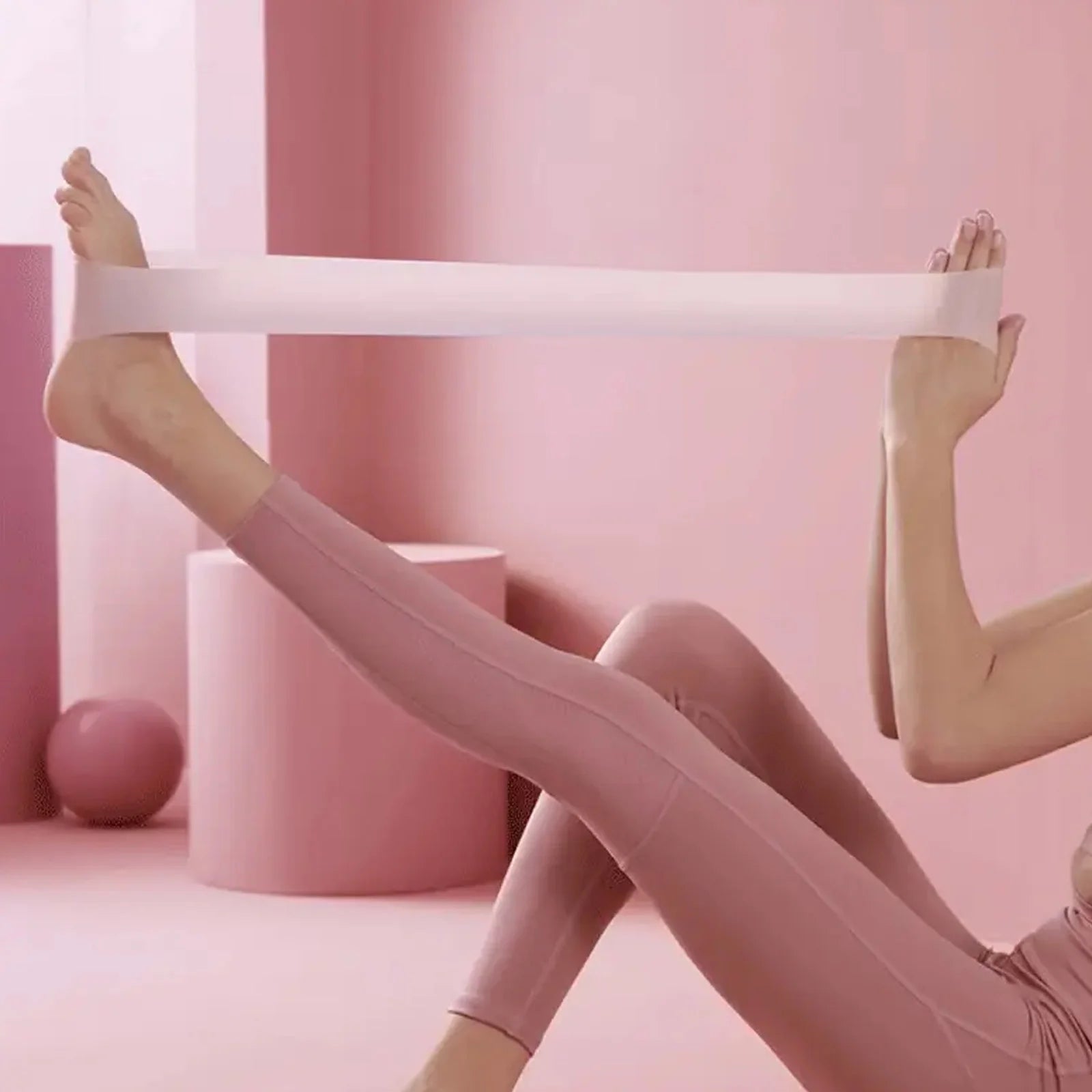 5 Pcs Resistance Bands, Professional Exercise Bands Elastic Stretch Bands for Fitness Yoga Pilates Stretching Strength Training, Workout Bands for Women and Men Home Gym(Blue)